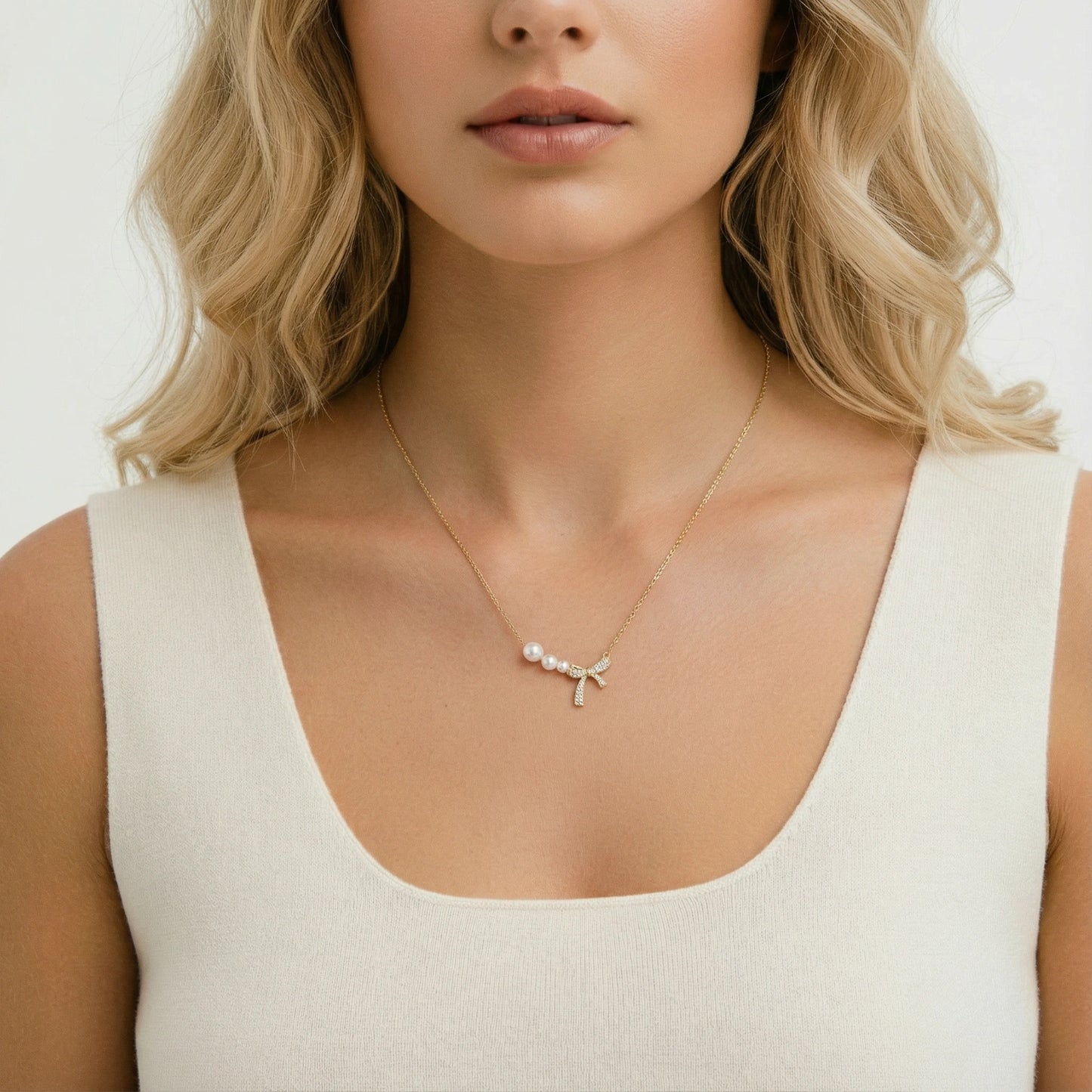 Perla Ribbon Necklace