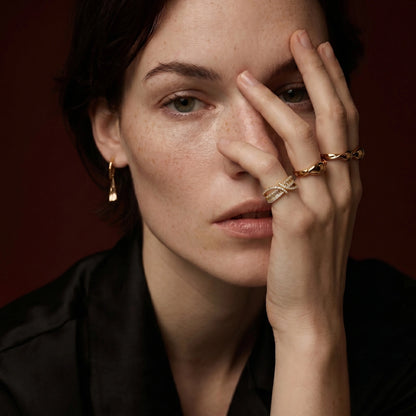 Aurelia Twist Pavé Ring