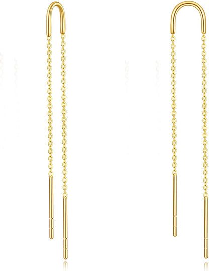 Pearl Opal Dangle Earrings 14K,18KSolid Gold