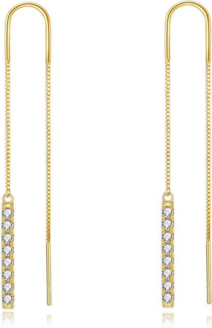 Pearl Opal Dangle Earrings 14K,18KSolid Gold
