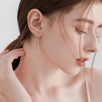 Pearl Opal Dangle Earrings 14K,18KSolid Gold