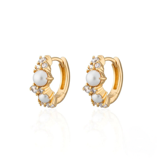 Pearl Éclat Hoop Earrings