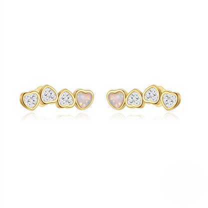 Opaline Heart Jewellery Set